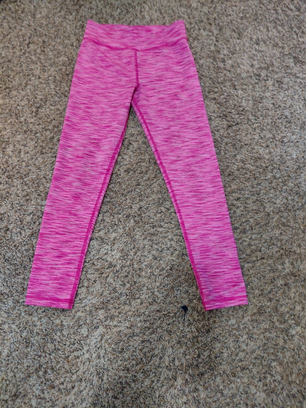 Amazon Essentials Girls Pink Heathered Active Leggings